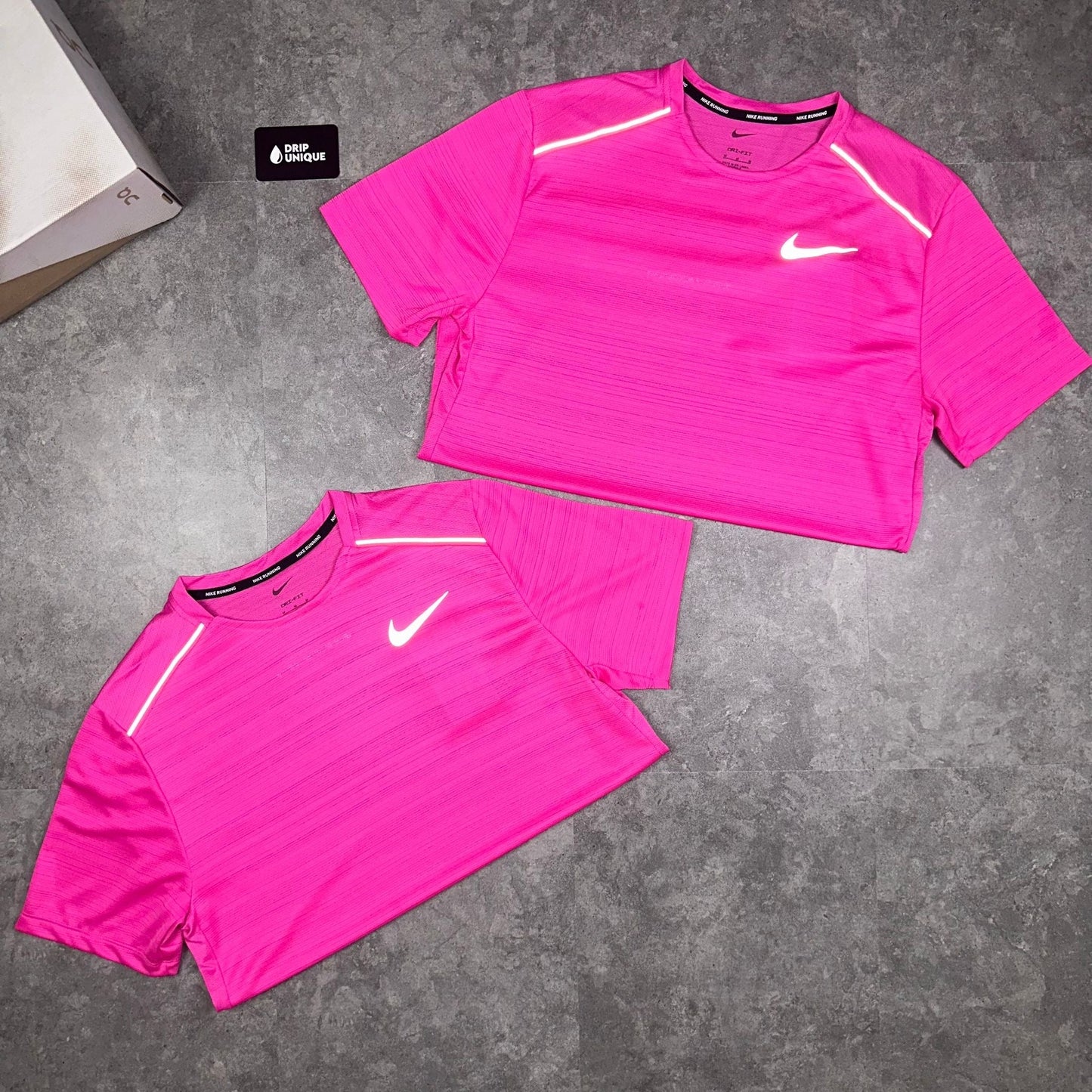 Nike Miler T-Shirt Hot Pink & Black Flex Stride Shorts Set