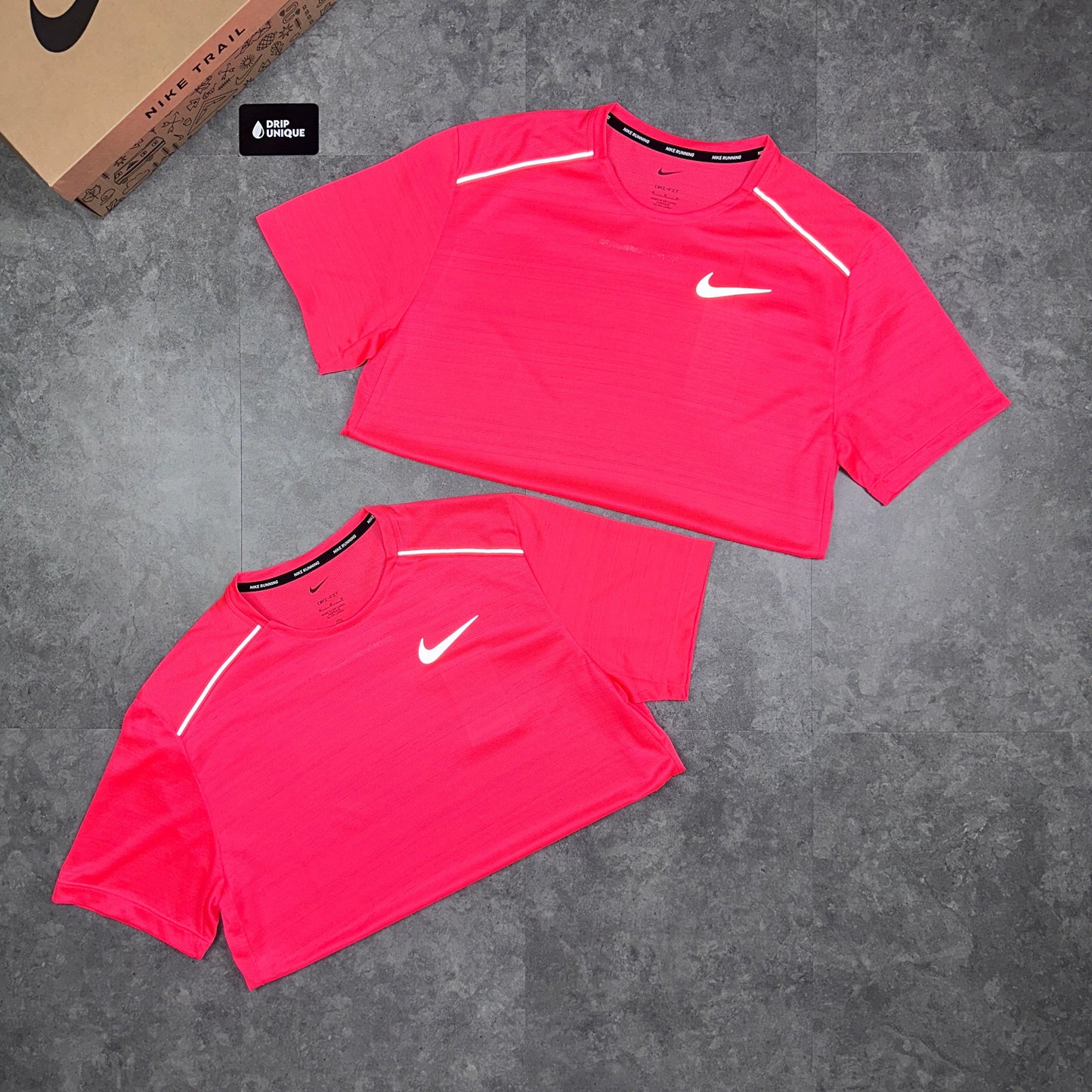 Nike Miler T-Shirt Punch & Black Flex Stride Shorts Set