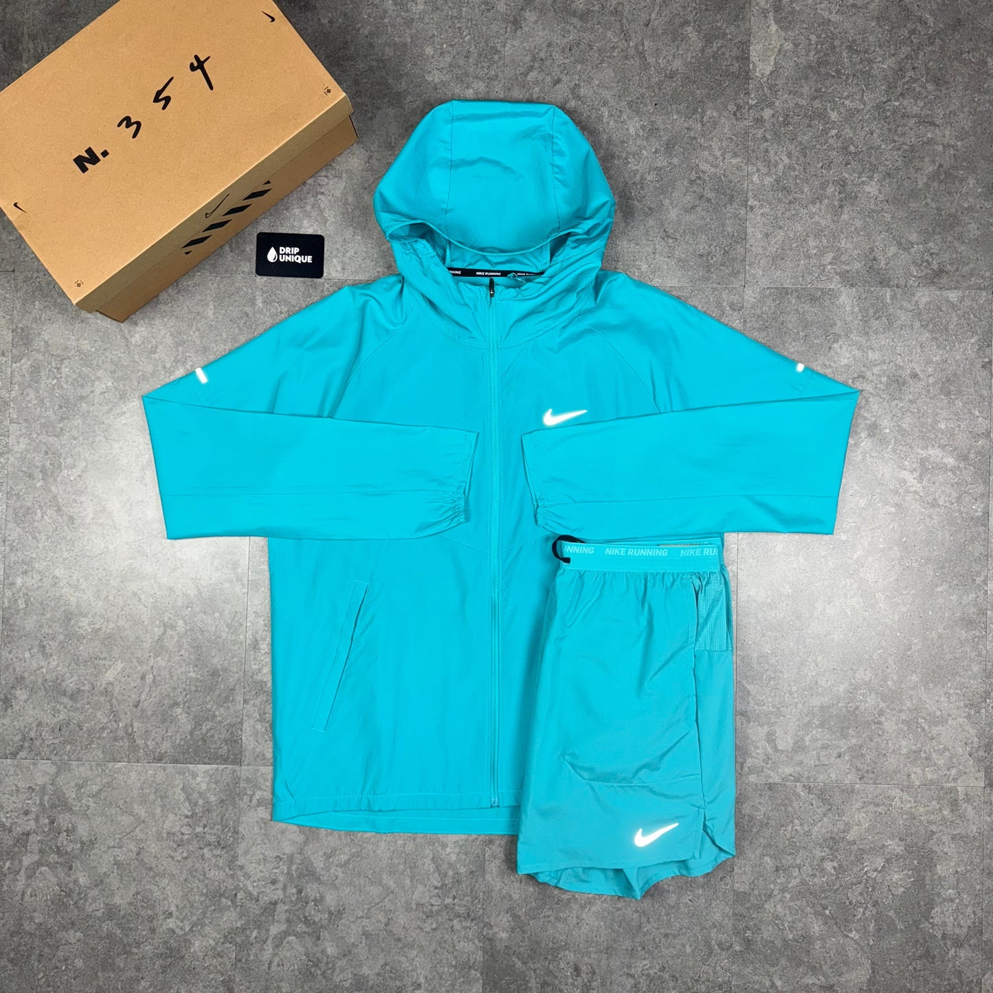 Nike Repel Miler Windrunner Jacket Dusty Cactus & Dusty Cactus Flex Stride Shorts Set