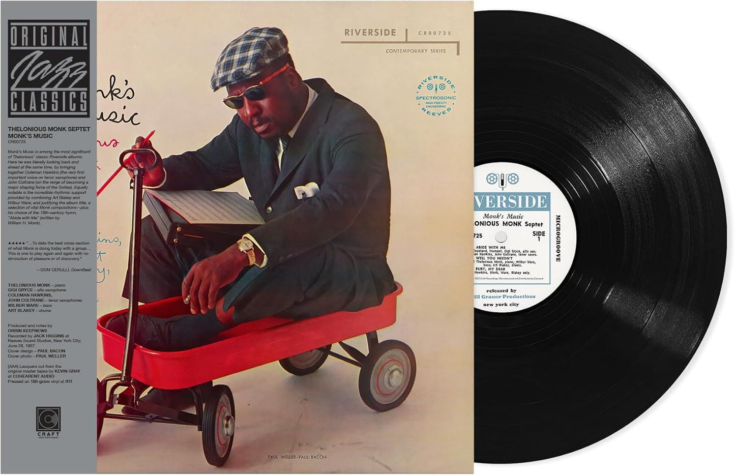 Thelonious Monk Septet - Monk's Music 180G Vinyl LP Reissue