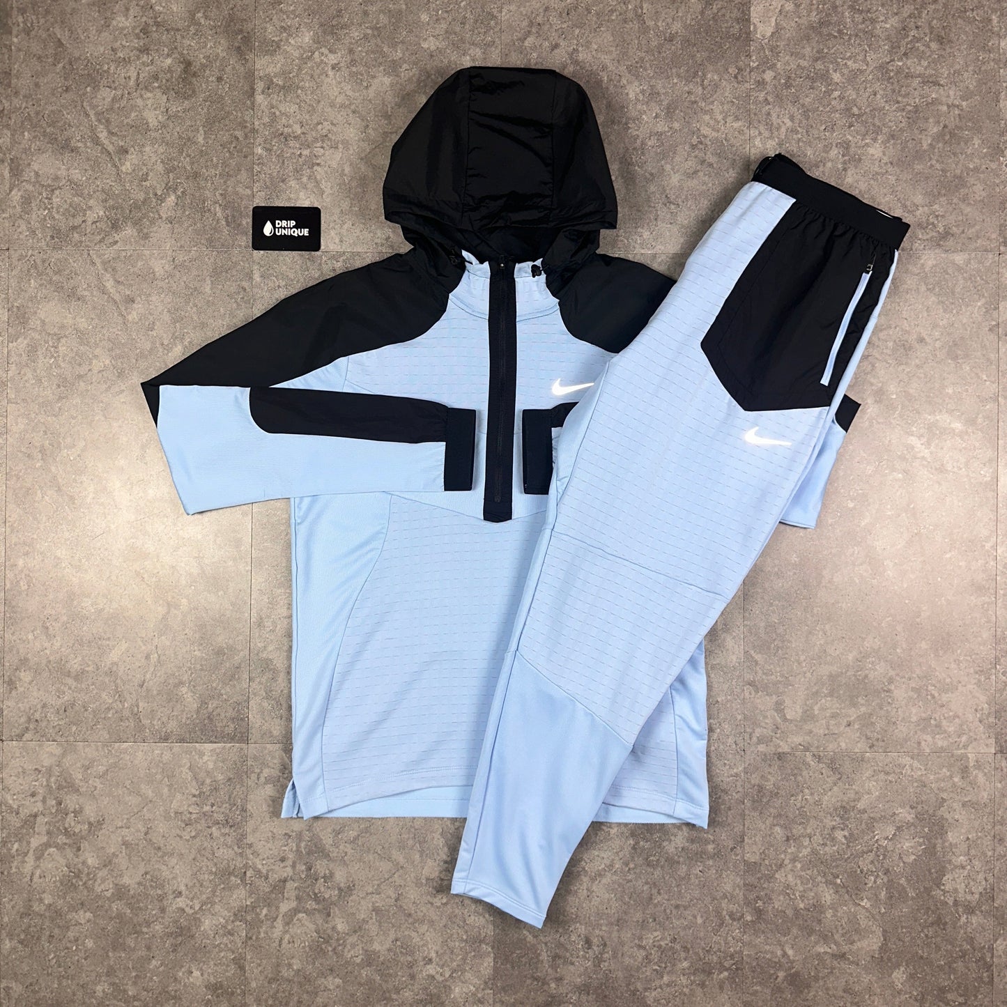 Nike Performance 1/4 Zip Jacket Blue & Blue Nike Pants Set