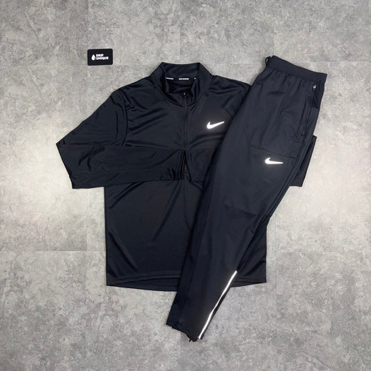 Nike Dri-Fit Pacer 1/4 Zip Black & Black Phenom Pants Set