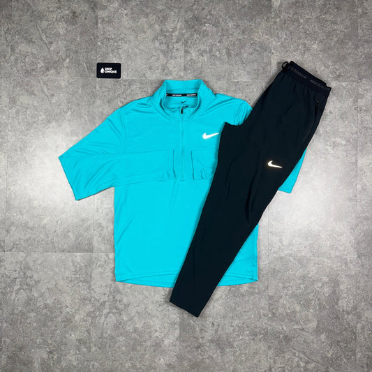 Nike Dri-Fit Pacer 1/4 Zip Dusty Cactus & Black Phenom Pants Set