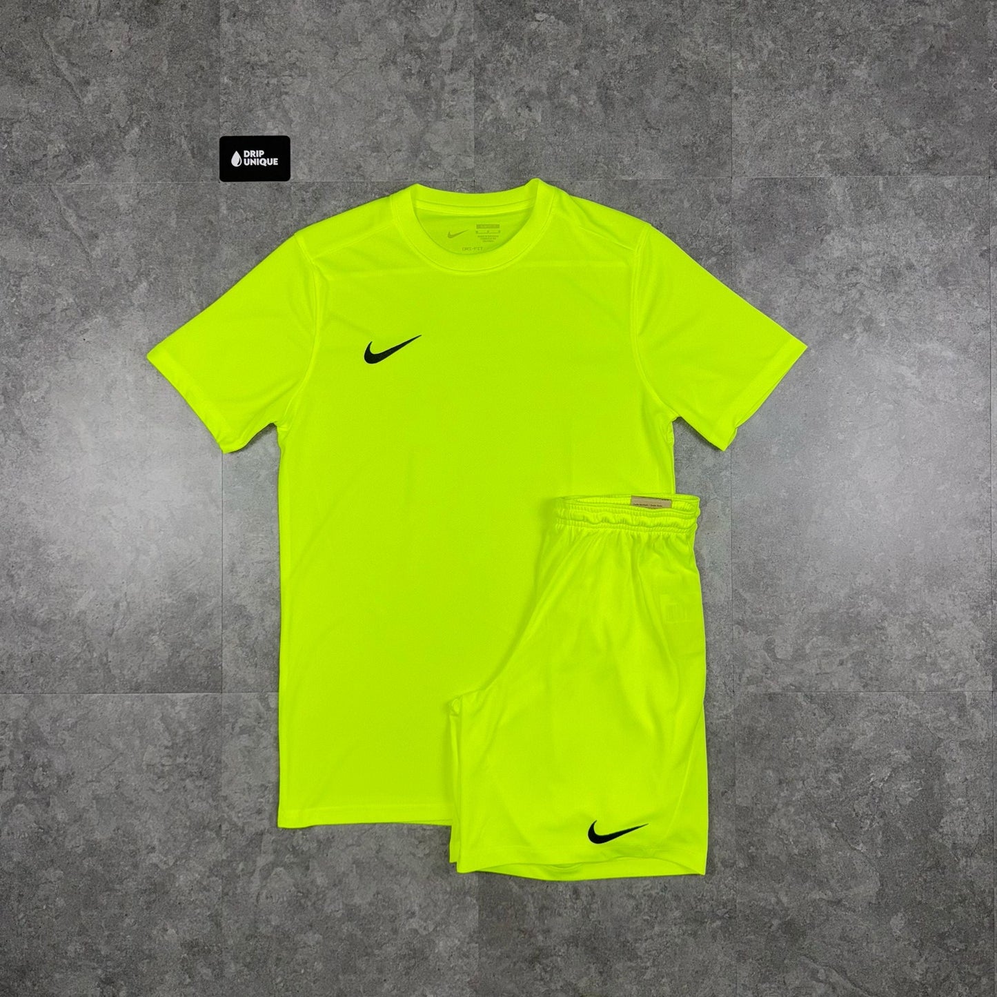 Nike Dri-Fit T-Shirt Neon Green & Neon Green Dri-Fit Shorts Set