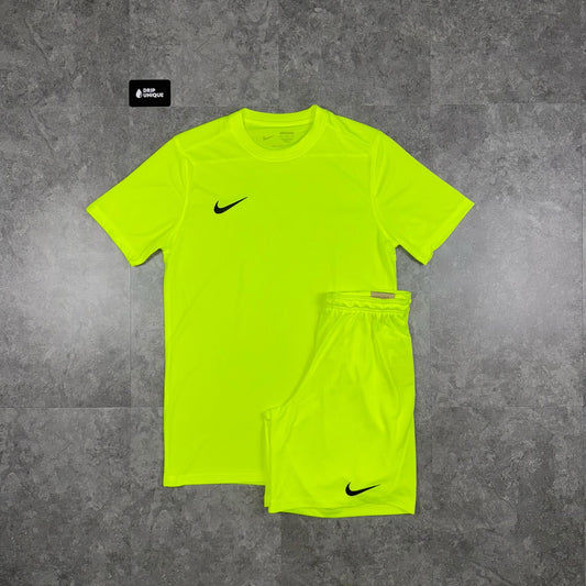 Nike Dri-Fit T-Shirt Neon Green & Neon Green Dri-Fit Shorts Set