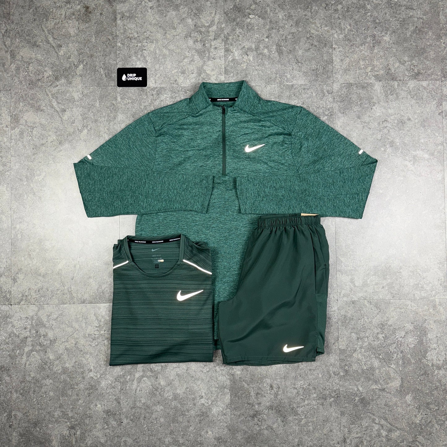Nike Element 1/4 Zip Vintage Green Bundle