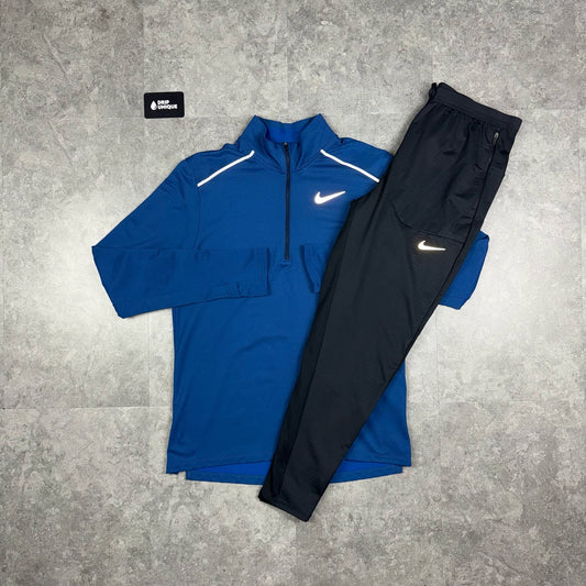 Nike Element 3.0 1/4 Zip Deep Blue & Black Phenom Pants Set