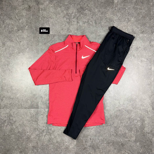 Nike Element 3.0 1/4 Zip Pink & Black Phenom Pants Set