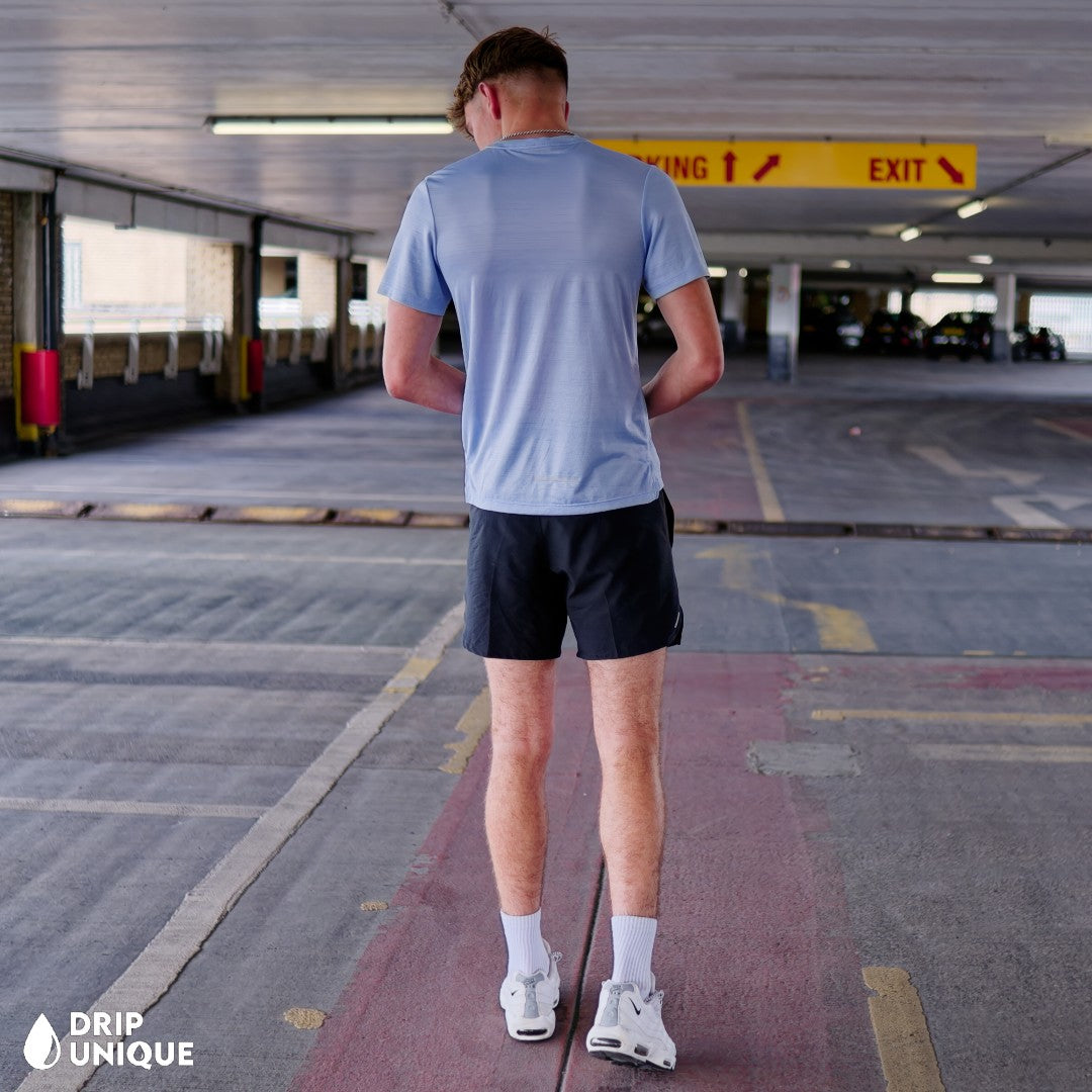 Nike Miler T-Shirt Cobalt Bliss & Black Flex Stride Shorts Set