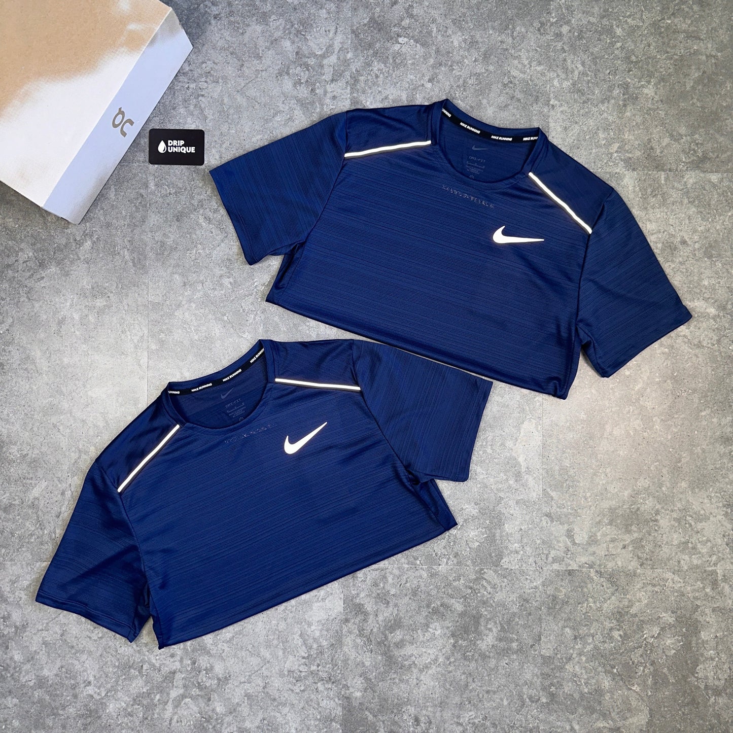 Nike Miler T-Shirt Navy Blue & Black Flex Stride Shorts Set