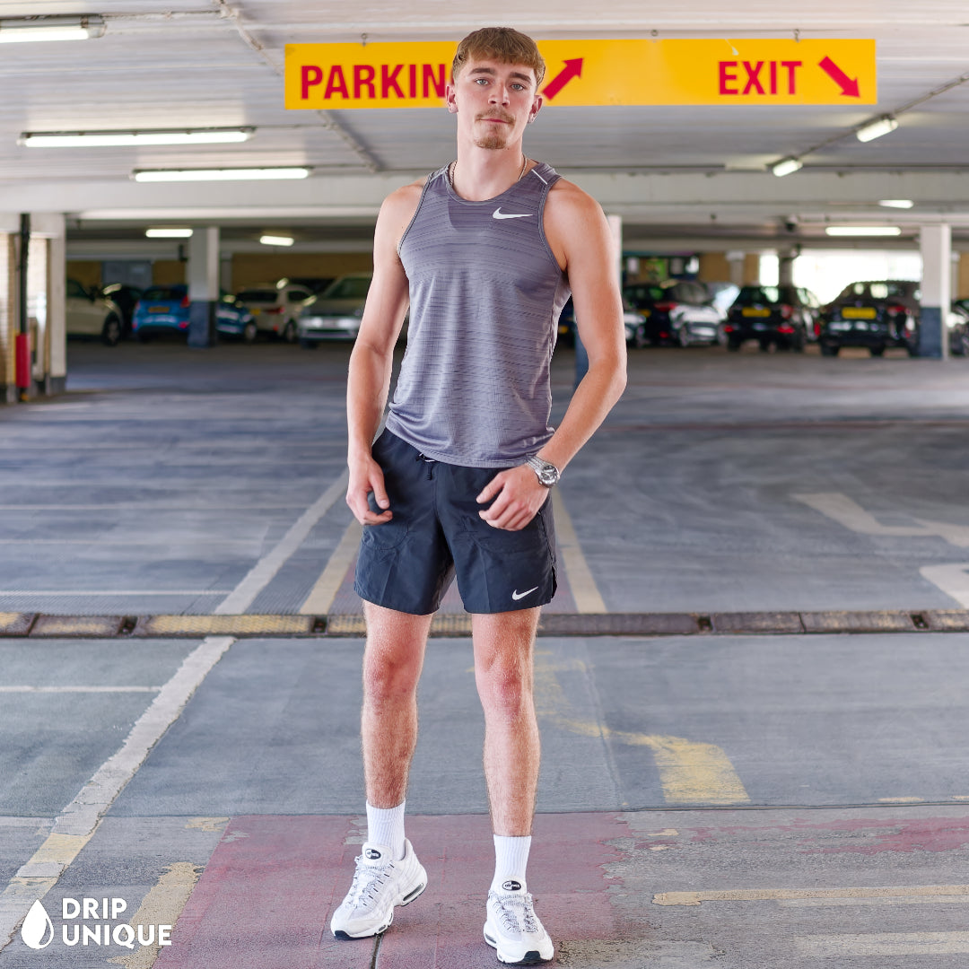 Nike Miler Vest Grey & Black Flex Stride Shorts Set