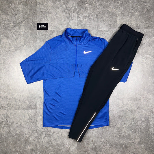 Nike Pacer 1/4 Zip Blue & Black Phenom Pants Set