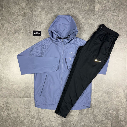 Nike Running Division Windrunner Jacket Light Blue & Black Nike Phenom Pants Set