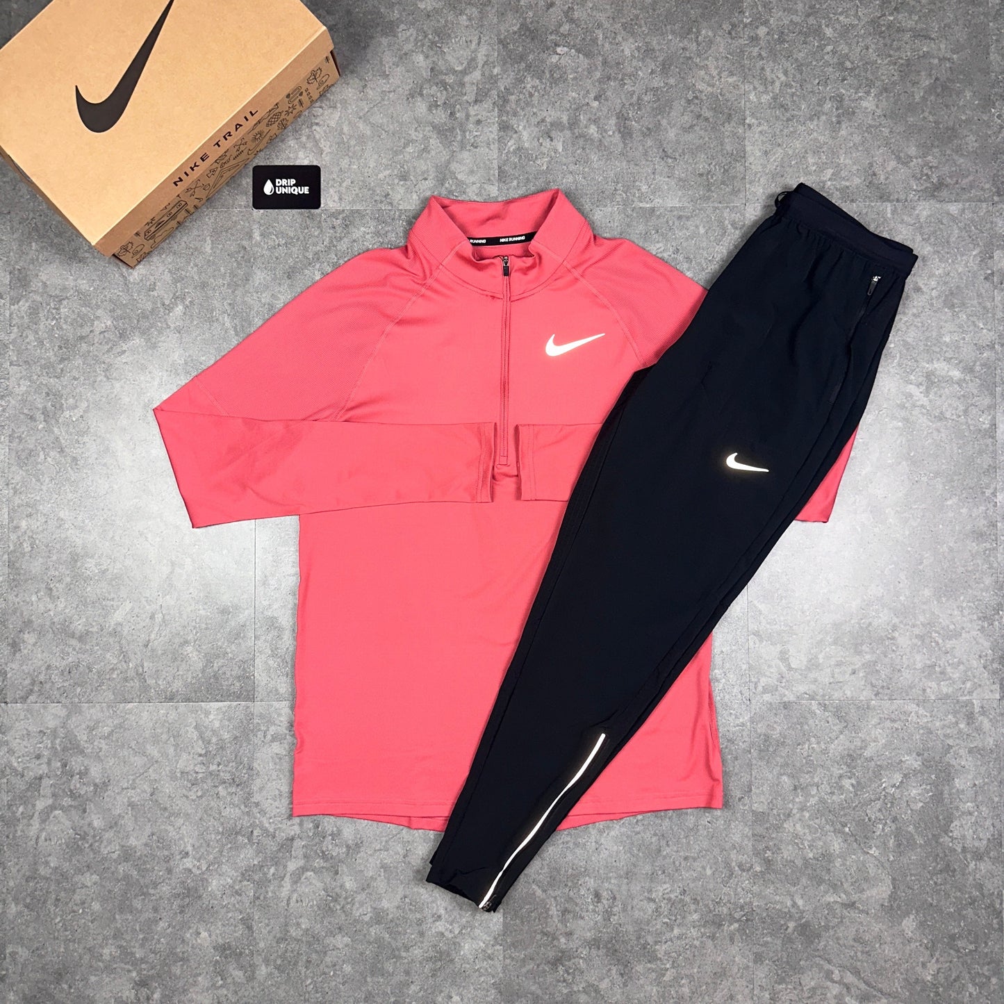 Nike Therma 1/4 Zip Adobe & Black Phenom Pants Set