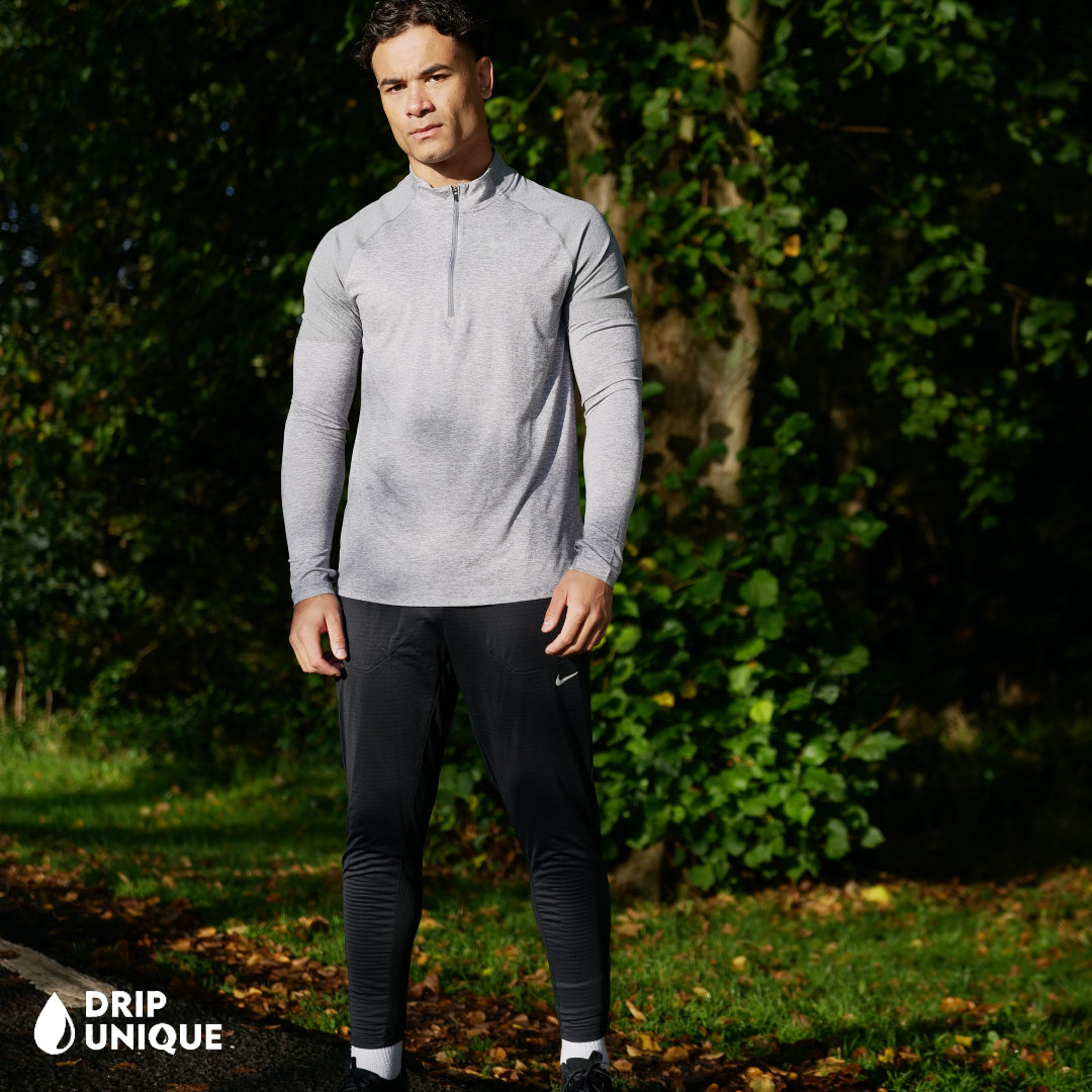 Nike Therma 1/4 Zip Grey & Black Phenom Pants Set