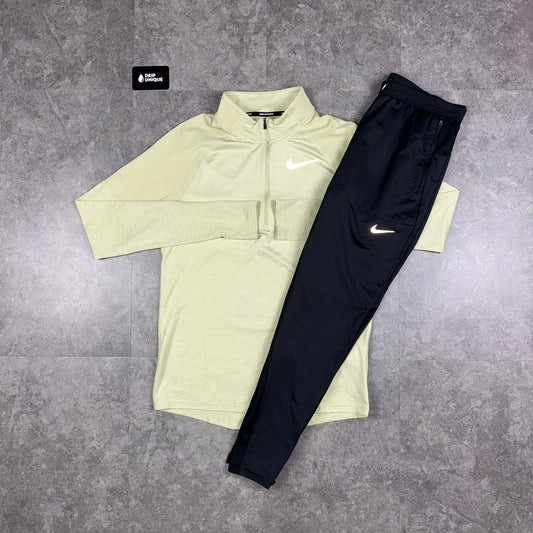 Nike Therma 1/4 Zip Olive Green & Black Phenom Pants Set