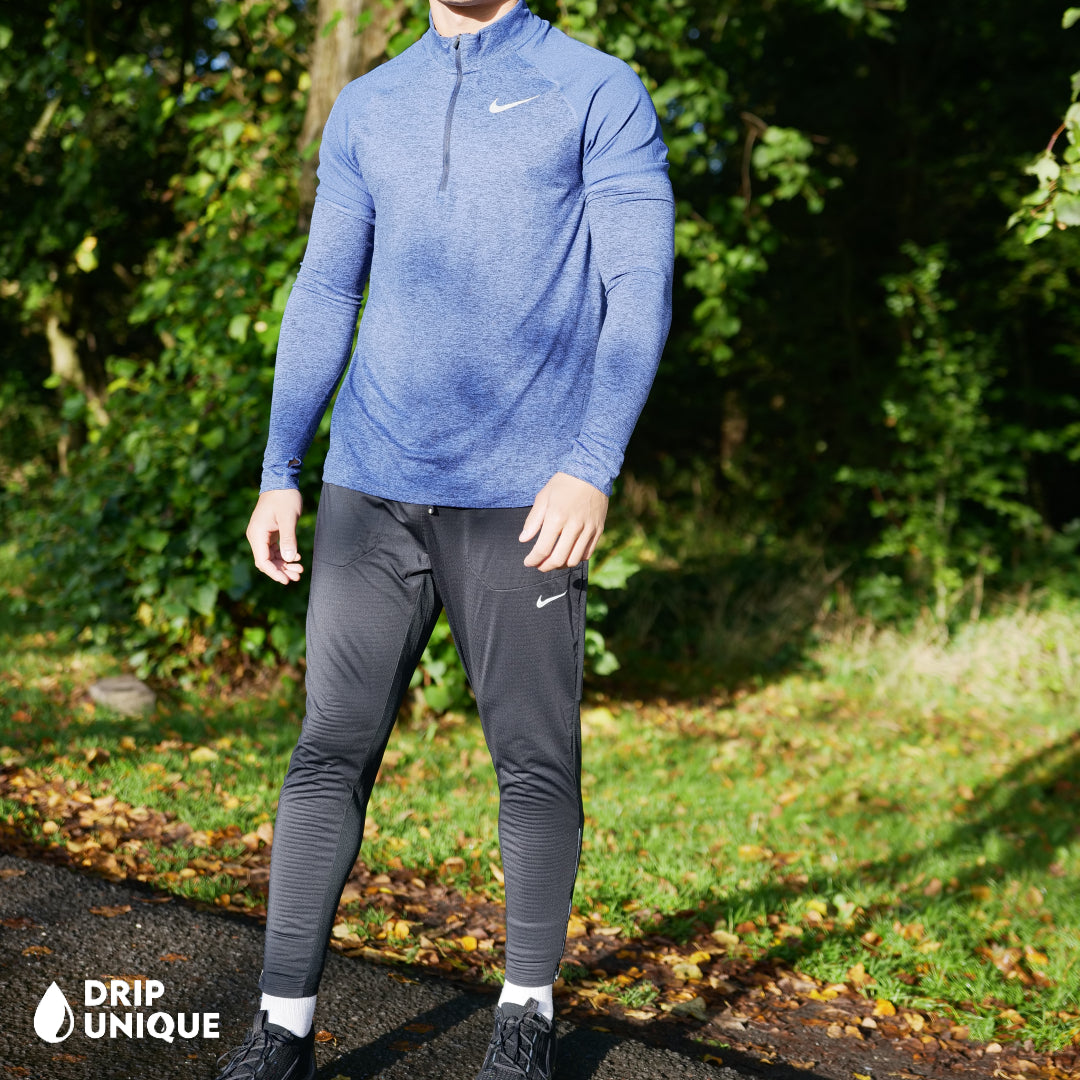 Nike Therma 1/4 Zip Royal Blue & Black Phenom Pants Set