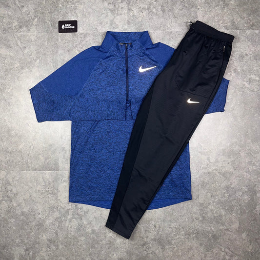 Nike Therma 1/4 Zip Royal Blue & Black Phenom Pants Set