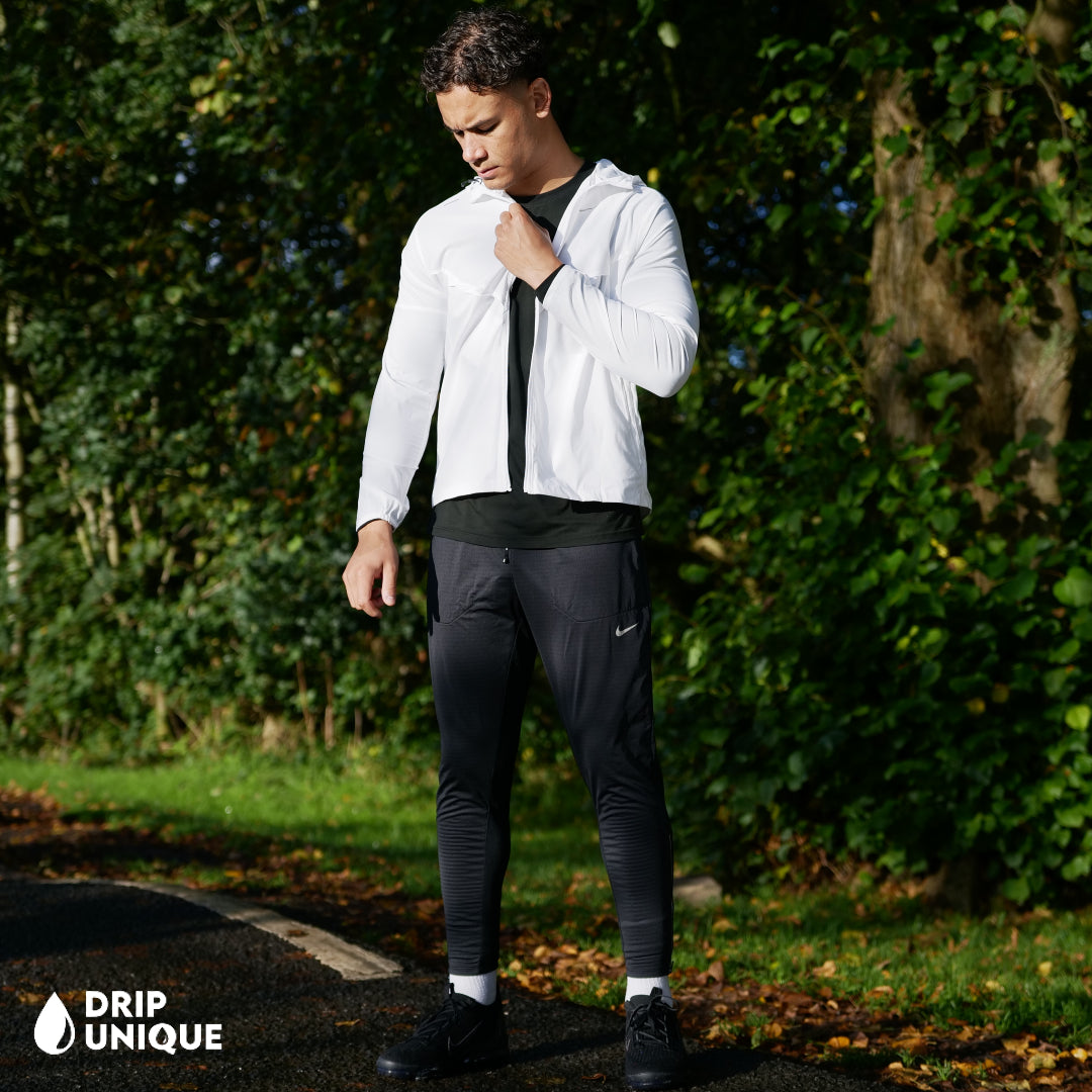 Nike UV Windrunner Jacket Ice White & Black Nike Phenom Pants Set