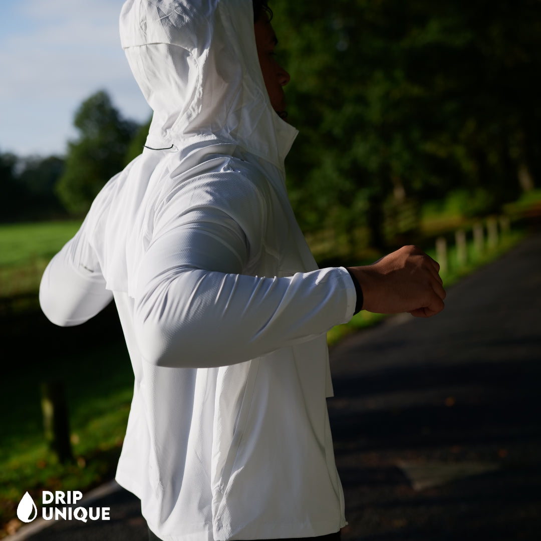 Nike UV Windrunner Jacket Ice White & Black Nike Phenom Pants Set