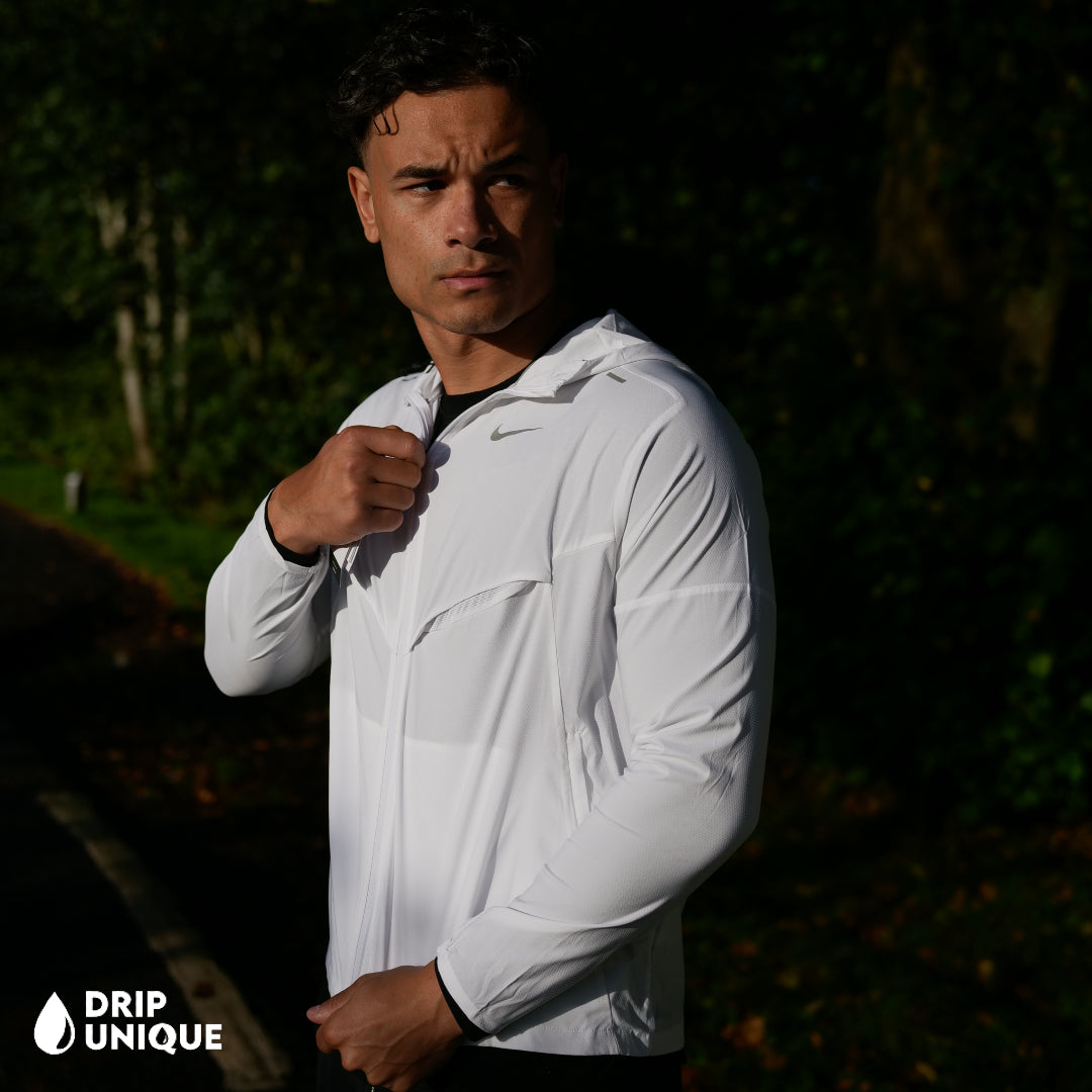 Nike UV Windrunner Jacket Ice White & Black Nike Phenom Pants Set