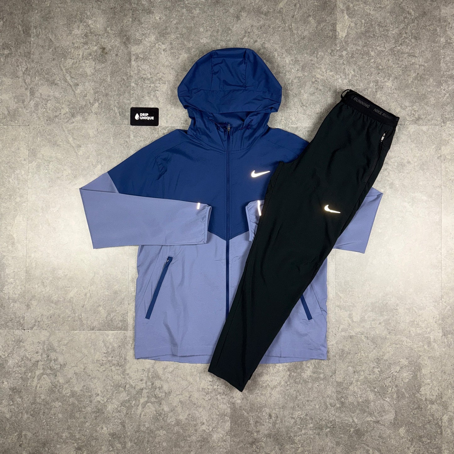 Nike UV Windrunner Jacket Indigo & Black Nike Phenom Pants Set