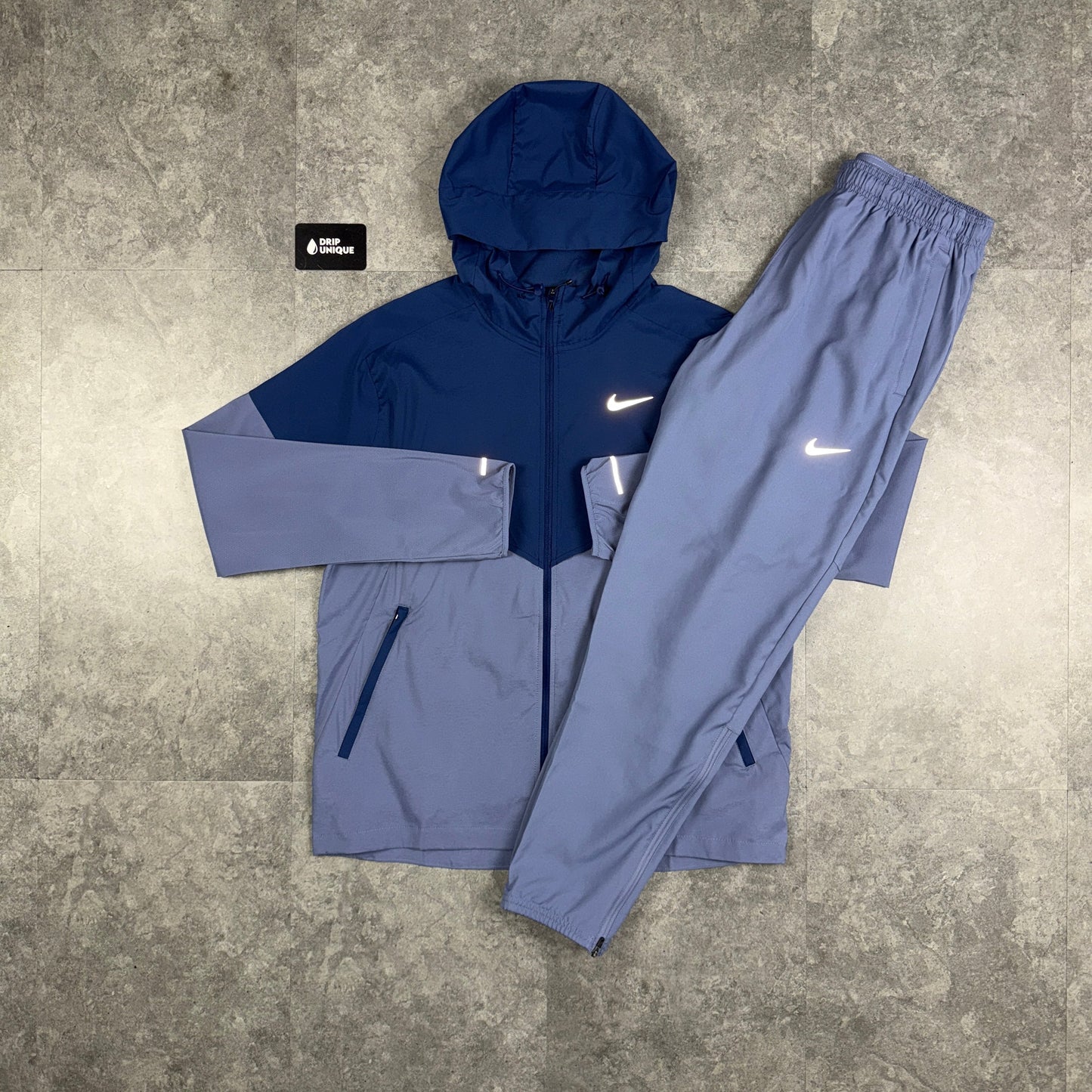 Nike UV Windrunner Jacket Indigo & Indigo Nike Challenger Pants Set