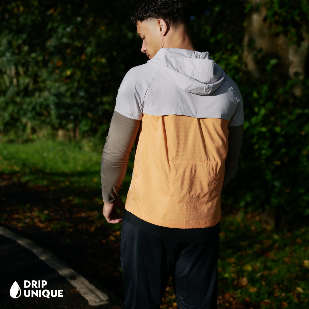 Nike UV Windrunner Jacket Orange/Cream & Black Nike Phenom Pants Set