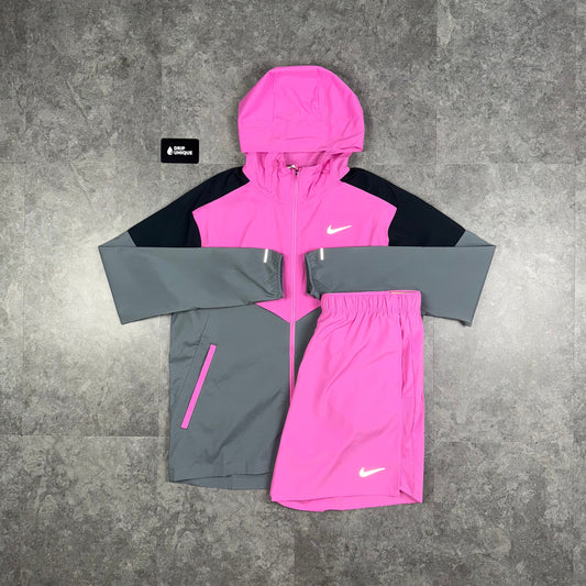 Nike UV Windrunner Jacket Playful Pink & Pink Challenger Shorts Set