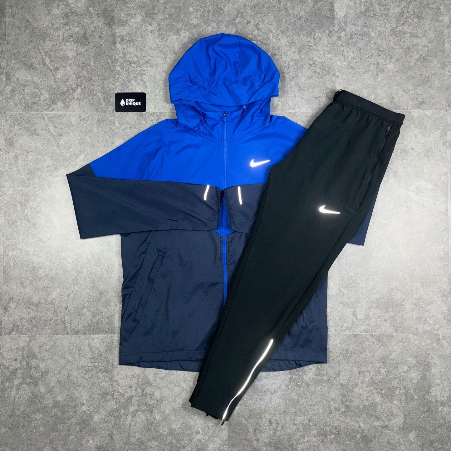 Nike UV Windrunner Jacket Royal Blue & Black Nike Phenom Pants Set