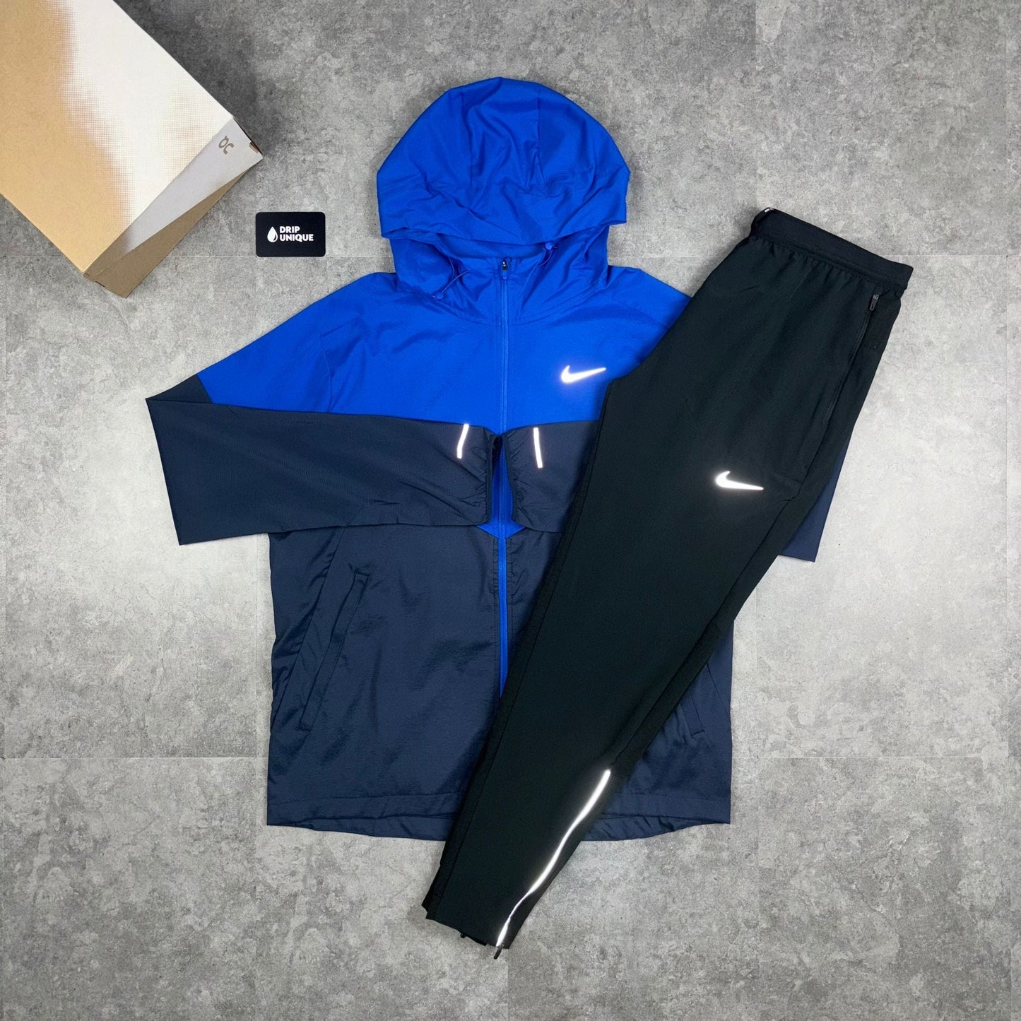 Nike UV Windrunner Jacket Royal Blue & Black Nike Phenom Pants Set