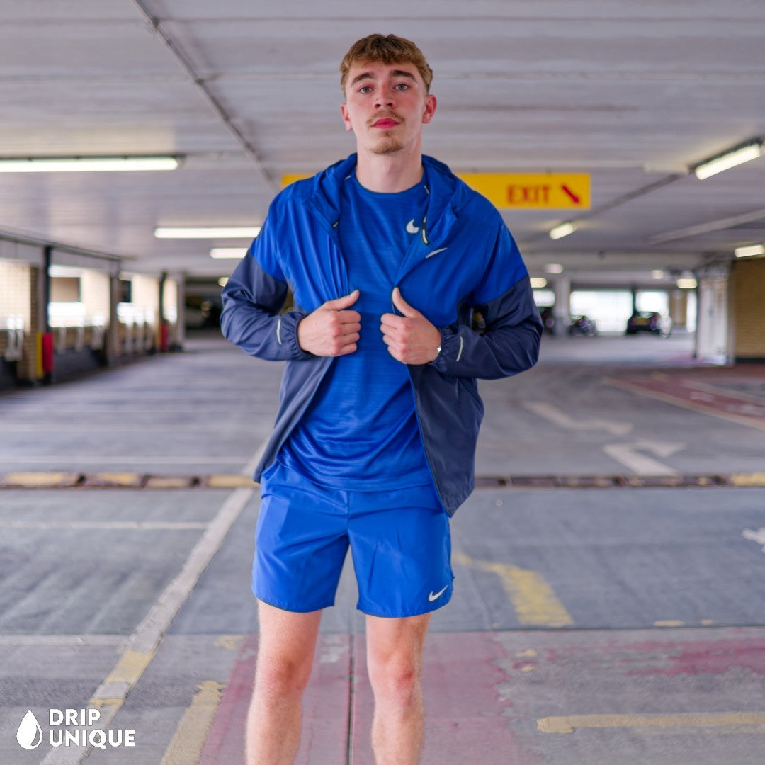 Nike UV Windrunner Jacket Royal Blue & Royal Blue Challenger Shorts Set
