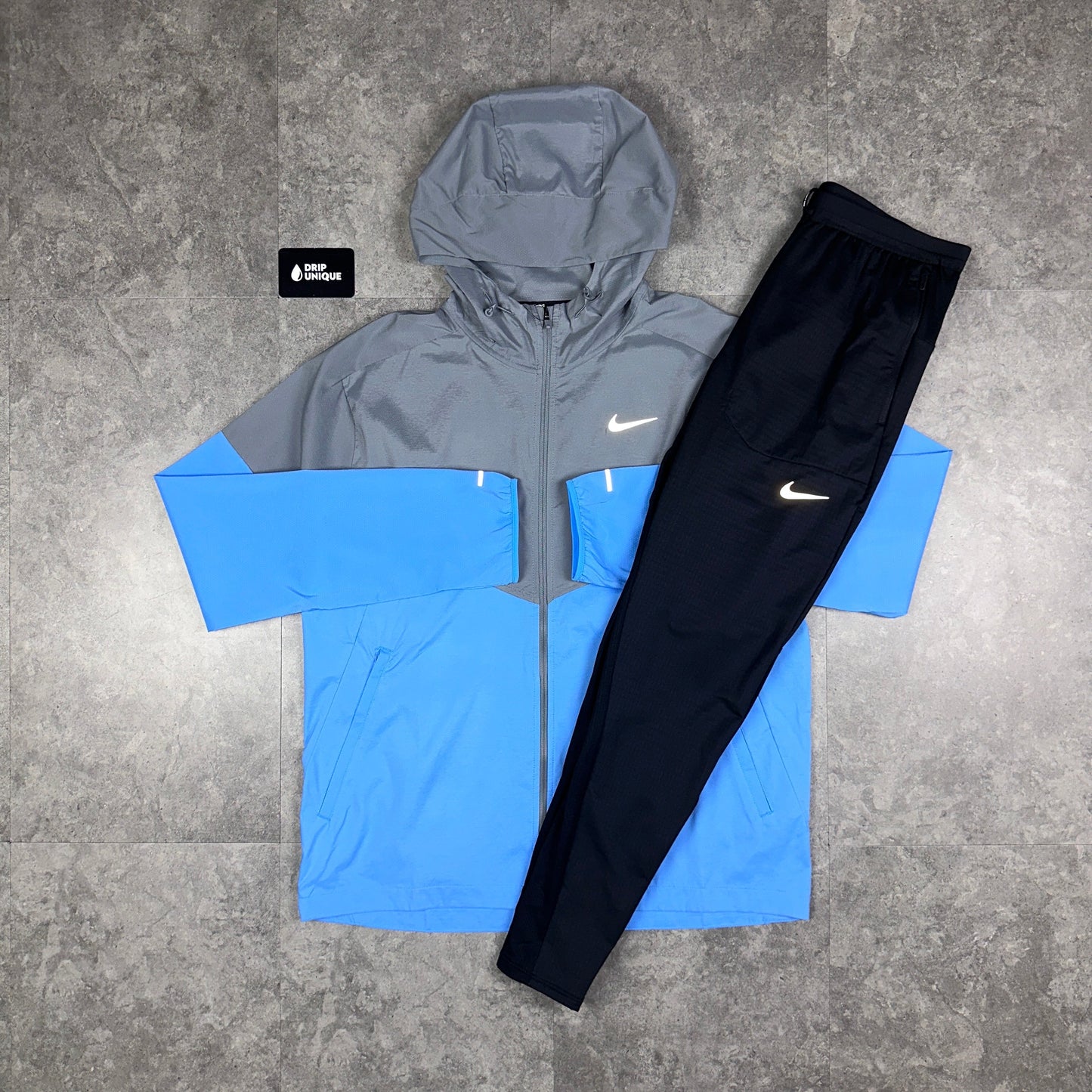 Nike UV Windrunner Jacket University Blue & Black Nike Phenom Pants Set