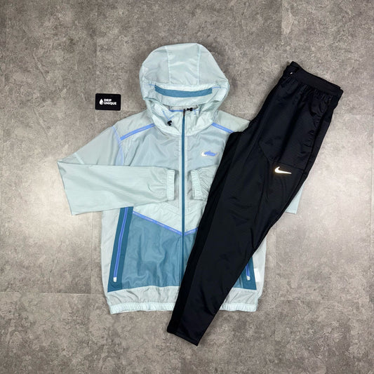 Nike Wildrun Windrunner Jacket Blue & Black Nike Phenom Pants Set