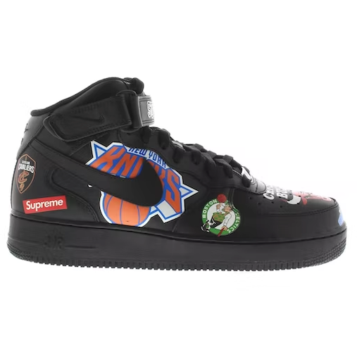 Nike Air Force 1 Mid Supreme NBA Black