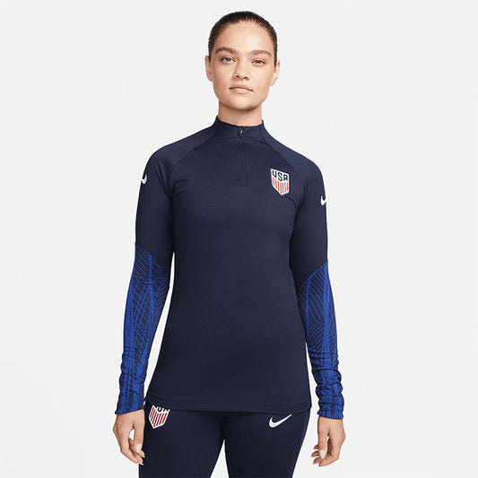 Women's Nike USA 1/4 Zip Strike Navy Drill Top